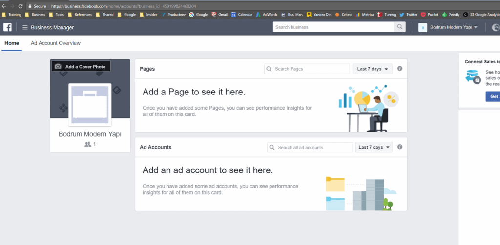 Facebook Business Manager Ana Ekranı